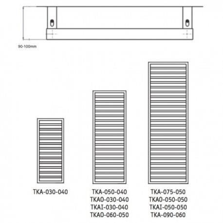 Radiateur electrique vertical ACOVA KADRANE 750W - TKA-075-050/GF