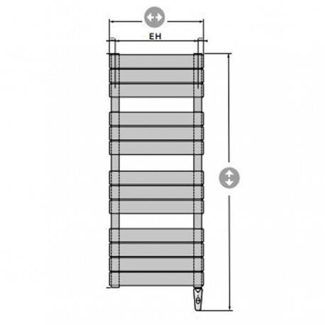 Sèche-serviettes électrique Finimetal - CHORUS BAINS Vertical 500W FLUIDE - CHO1340EG