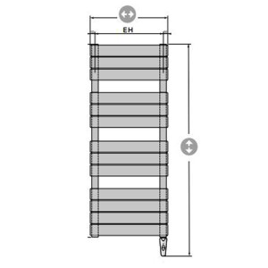 Sèche-serviettes électrique Finimetal - CHORUS BAINS Vertical 500W FLUIDE - CHO1340EG