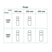 Sèche-serviette ACOVA - NUAGE électrique Aluminium Anodisé 500W TGNA-180-050/GF