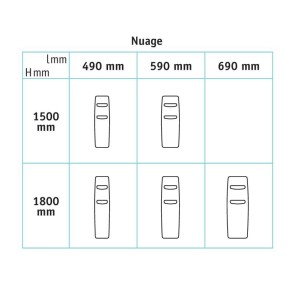 Sèche-serviette ACOVA - NUAGE électrique Aluminium Anodisé 500W TGNA-180-050/GF