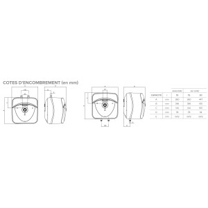 Chauffe-eau électrique sur-évier Andris Lux - 15 l - ARISTON 3100325