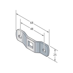 Oméga à entraxe 48mm logement Q10 CAME YM0014