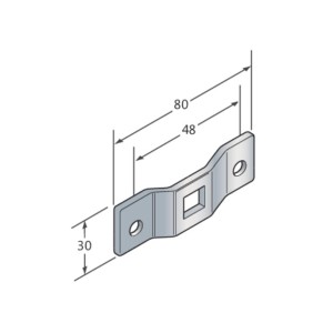 Oméga à entraxe 48mm avec logement Q16 CAME YM0031