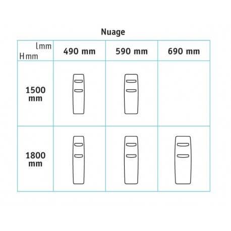 Sèche-serviette ACOVA - NUAGE électrique 500W TGN-150-050/GF