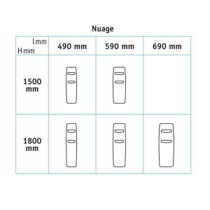 Sèche-serviette ACOVA - NUAGE électrique 500W TGN-150-050/GF