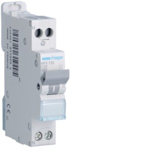 Disj. 1P+N 3kA C32A SanVis 1M - DISJONCTEURS PH+N  HAGER MFS732