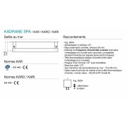 Sèche-serviette eau chaude ACOVA KADRANE SPA Inox 330W - KARI-130-045