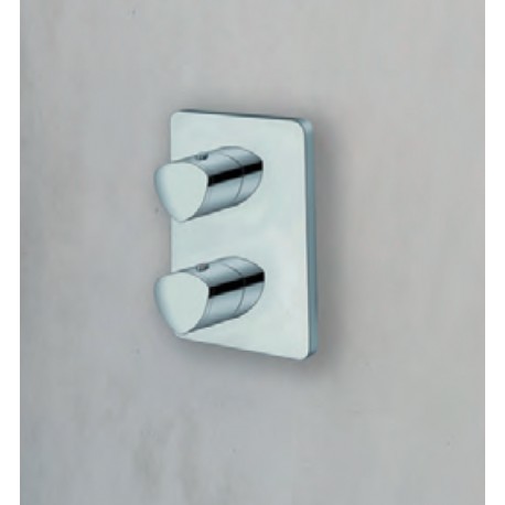 Façade douche externe laiton Thermostatique 2 sorties CHROME PROFILO - CRISTINA ONDYNA XF75251