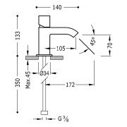 Mitigeur lavabo avec aérateur - TRES 107103