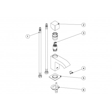 Mitigeur lavabo avec aérateur - TRES 107103