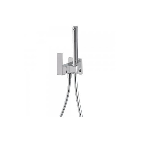 Mitigeur encastrable pour bidet/wc  Support dorite ou gauhe, interchangeable. Flexible satin. - TRES 00612301