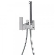 Mitigeur encastrable pour bidet/wc  Support dorite ou gauhe, interchangeable. Flexible satin. - TRES 00612301