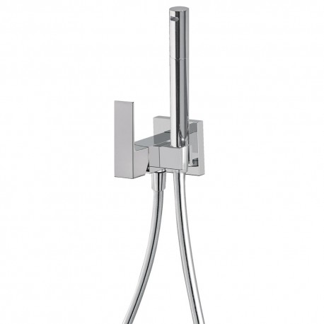 Mitigeur encastrable pour bidet/wc  Support dorite ou gauhe, interchangeable. Flexible satin. - TRES 00612301