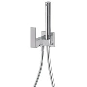 Mitigeur encastrable pour bidet/wc  Support dorite ou gauhe, interchangeable. Flexible satin. - TRES 00612301