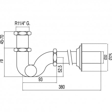 Siphon en S articulé pour lavabo  - TRES 13463820