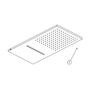 Douches murales acier inoxydable anticalcaire  2 types de jet (Pluie/Cascade). 280x550 mm. - TRES 29990301