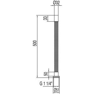 Flexible vidage Matière Laiton long. 500 mm. - TRES 913463250