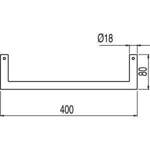 Porte‑serviette 400 mm. - TRES 11463601