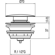 Bonde Ø 70 mm CLICK‑CLACK - TRES 13474010