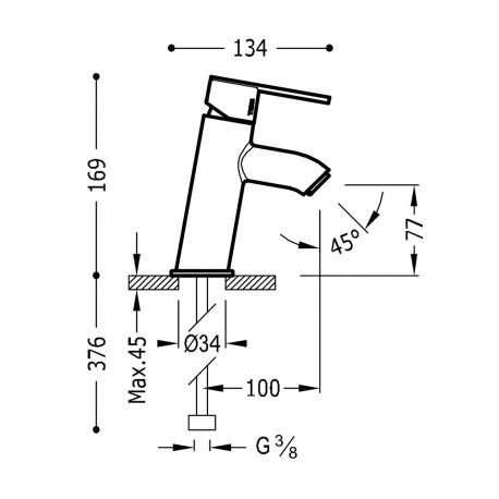 Mitigeur lavabo  - TRES 181903