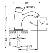 Mitigeur lavabo  - TRES 24210301