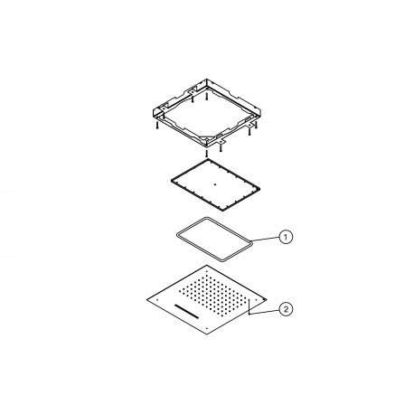 Douches acier inoxydable de tête anticalcaire LOFT 2 types de jet (Pluie/Cascade). - TRES 29995501