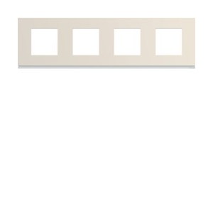 Plaque 4P H71 dune - APPAREILLAGE MURAL GALLERY HAGER WXP0314