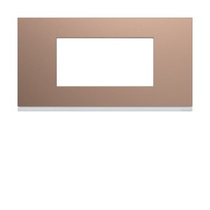 Plaque 4M E71 rosé - APPAREILLAGE MURAL GALLERY HAGER WXP0504