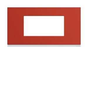 Plaque 4M E71 eglantine - APPAREILLAGE MURAL GALLERY HAGER WXP0604