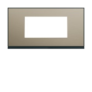 Plaque 4M E71 placage bronze - APPAREILLAGE MURAL GALLERY HAGER WXP2204