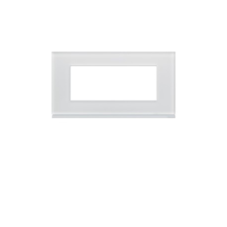 Plaque 5M E71 moon glass - APPAREILLAGE MURAL GALLERY HAGER WXP4005