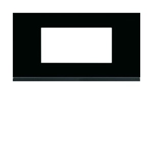 Plaque 4M E71 midnight glass - APPAREILLAGE MURAL GALLERY HAGER WXP4104