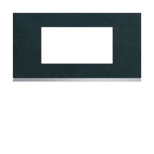 Plaque 4M E71 dark rock - APPAREILLAGE MURAL GALLERY HAGER WXP4404