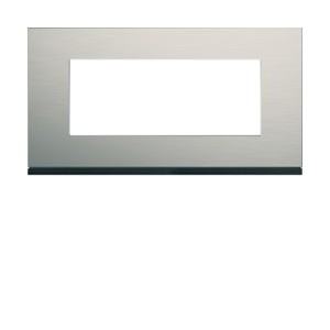 Plaque 5M E71 antique alu - APPAREILLAGE MURAL GALLERY HAGER WXP4505