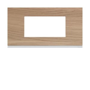 Plaque 4M E71 oak wood - APPAREILLAGE MURAL GALLERY HAGER WXP4704