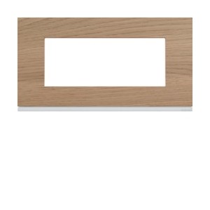 Plaque 5M E71 oak wood - APPAREILLAGE MURAL GALLERY HAGER WXP4705