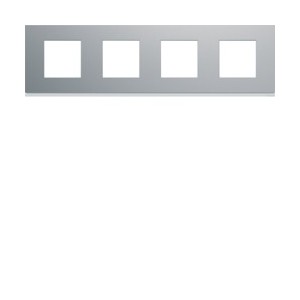 Plaque 4P H71 titane - APPAREILLAGE MURAL GALLERY HAGER WXP0114