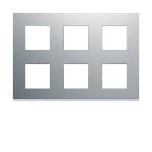 Plaque 1K2x3x2M titane - APPAREILLAGE MURAL GALLERY HAGER WXP0186