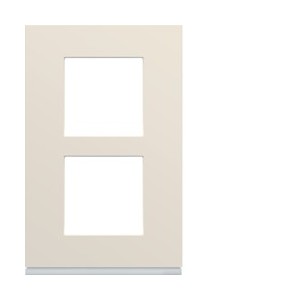 Plaque 2P V57 dune - APPAREILLAGE MURAL GALLERY HAGER WXP0322