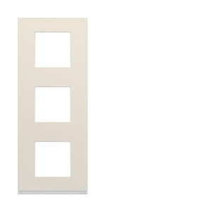 Plaque 3P V71 dune - APPAREILLAGE MURAL GALLERY HAGER WXP0343