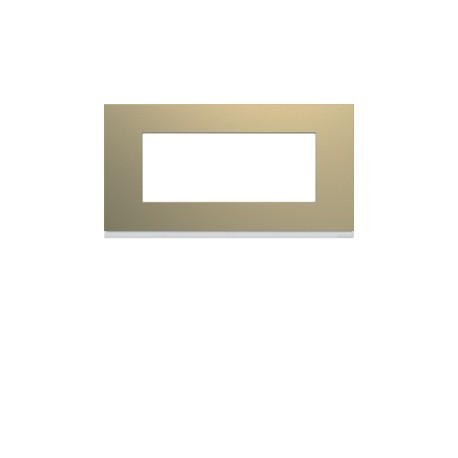 Plaque 5M E71 champagne - APPAREILLAGE MURAL GALLERY HAGER WXP0405