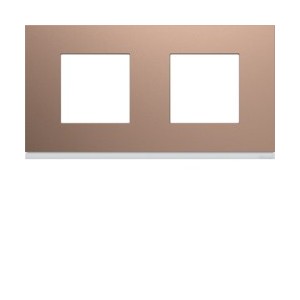 Plaque 2P H71 rosé - APPAREILLAGE MURAL GALLERY HAGER WXP0512