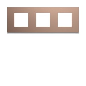 Plaque 3P H71 rosé - APPAREILLAGE MURAL GALLERY HAGER WXP0513