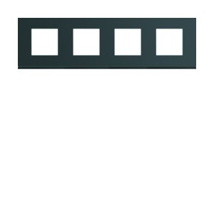 Plaque plastique 4P H71 anthr - APPAREILLAGE MURAL GALLERY HAGER WXP1014