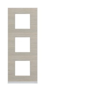Plaque 3P V71 latté - APPAREILLAGE MURAL GALLERY HAGER WXP2543