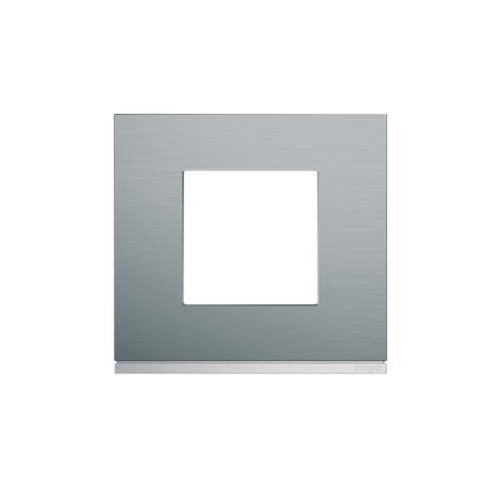 Plaque 1P bright inox - APPAREILLAGE MURAL GALLERY HAGER WXP4202