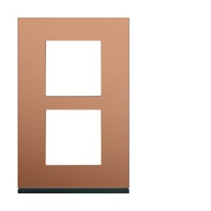 Plaque 2P V57 copper alu - APPAREILLAGE MURAL GALLERY HAGER WXP4622