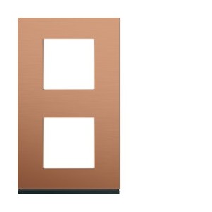 Plaque 2P V71 copper alu - APPAREILLAGE MURAL GALLERY HAGER WXP4642