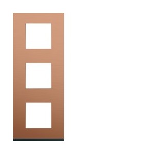 Plaque 3P V71 copper alu - APPAREILLAGE MURAL GALLERY HAGER WXP4643